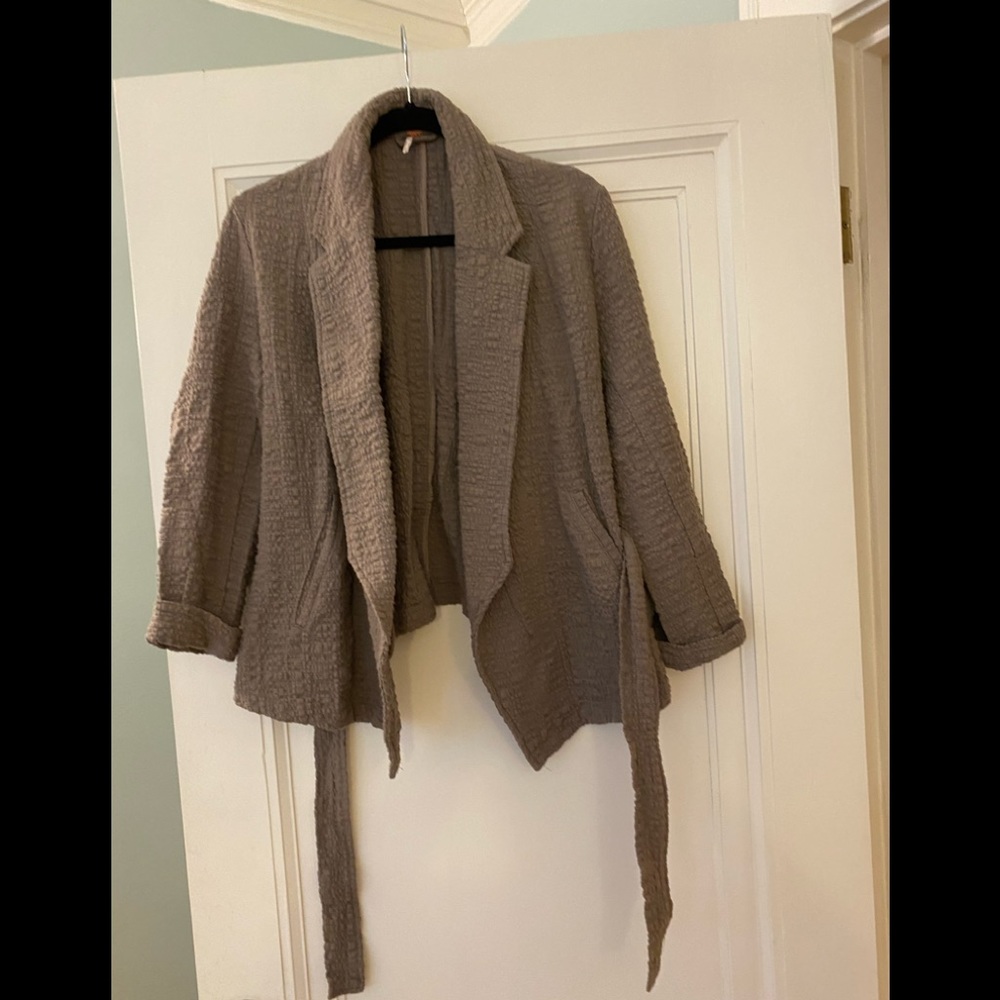 Free people brand Grey/brown jacket. Size medium
